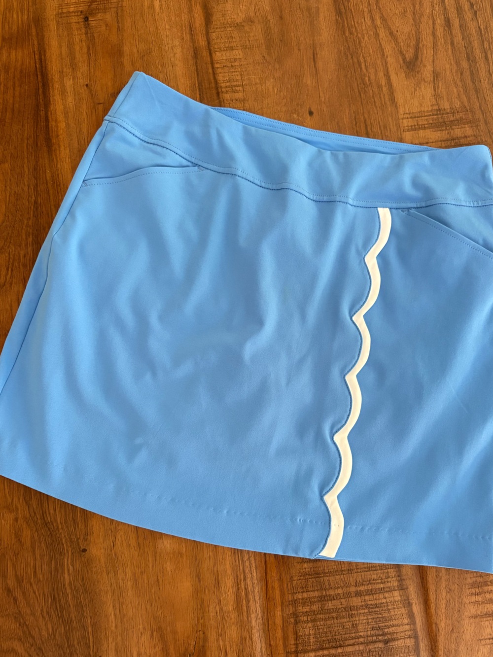 Lilly Pulitzer Light Blue Skort with White Scallop Trim